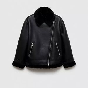 MANGO Women's Faux Shearling-Lined Jacket